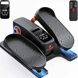 Under Desk Elliptical Machine, Electric Elliptical Leg Exerciser as Seen on TV for Seniors, Portable Quiet Seated Pedal Exerciser for Home Office with 12 Adjustable Speeds and Remote Control