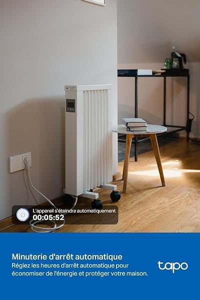 Tapo Matter Prise Connectée WiFi, Suivi de consommation, 16A Type E, Compatible avec Alexa, Google Home et SmartThings, Contrôler le radiateur, le chauffage, Économie d'énergie, Tapo P110M 2-pack(FR) - 5