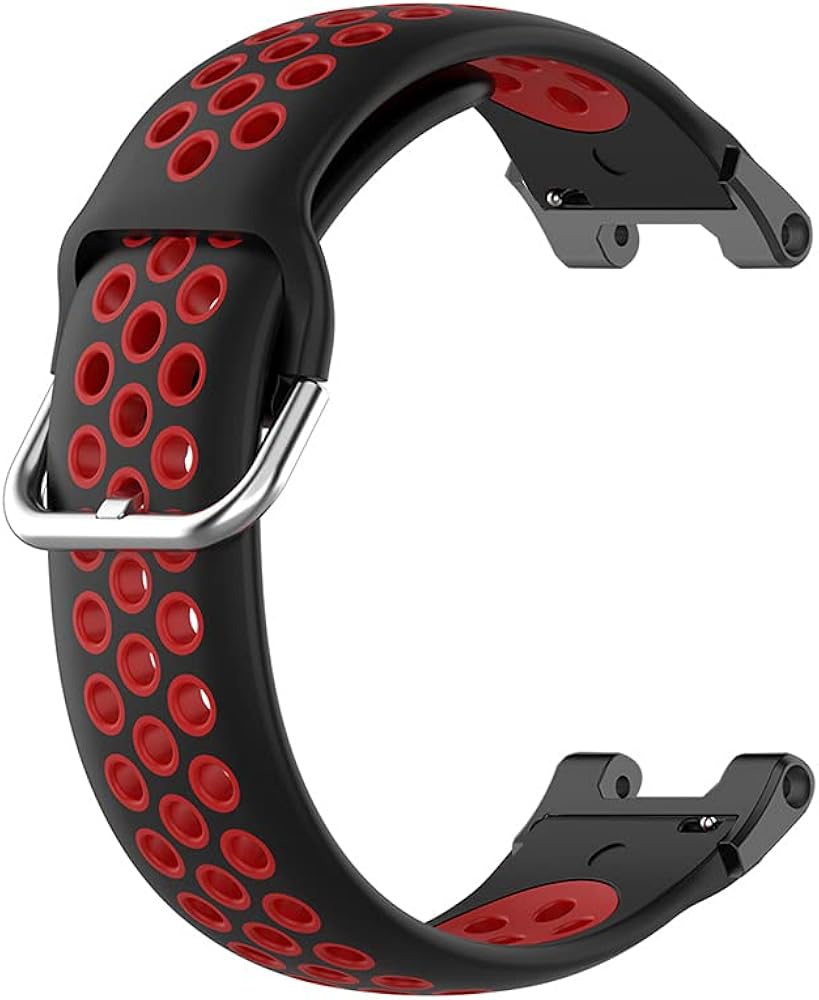 Replacement Silicone Bands Compatible with Amazfit T-Rex/Amazfit T Rex Pro Smartwatch, Breathable Sweat-Proof Sport Strap Watch Band Compatible for Amazfit T-Rex/Amazfit Trex Pro Accessories - Black Red : Cell Phones & Accessories