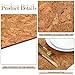 Eaasty 6 Pieces Cork Placemats 17 x 12 Inch Heat Resistant Non Slip Wood Place Mats Wood Grain Placemats Rustic Mats for Dining Table