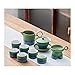 Produktbild LEYLEK Tee-Set Chinesische Kung-Fu-Teekanne Abdeckung Home Keramikschale Teetasse Komplettes Set Büro Teebereiter Grün Farbverlauf Dekor einfach