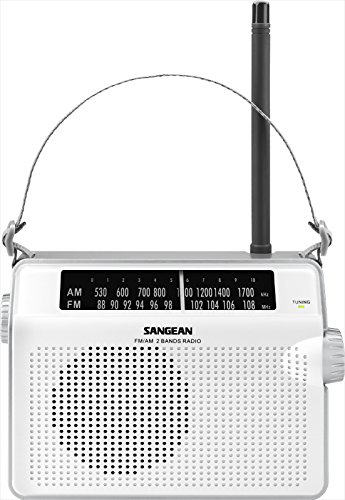 Sangean Pr-D6Wh Am/Fm Compact Analog Portable Radio , White #TOP1