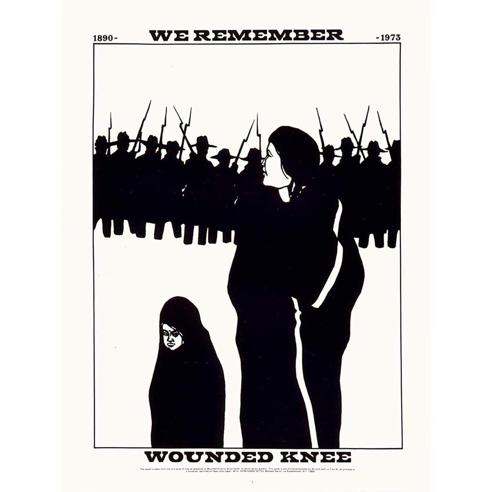 Wee Blue Coo Civil Rights Equality Native American Wounded Knee Art Print Poster Wall Decor 12X16 Inch