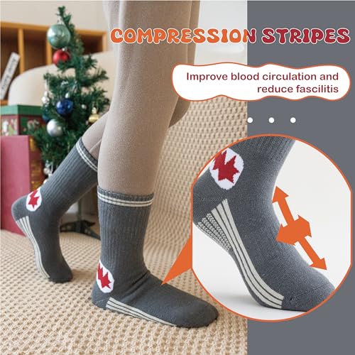 4 Pairs Kids Merino Wool Hiking Socks Boys Girls Teen Thermal Socks Winter Warm Cozy Thick Cushion Snow Socks4