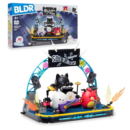 BLDR Squishmallows 375-piece Squish Tour Concert Building Set 0051 - Includes Squishmallows Buildable Figures Emily Gordon and Jarik