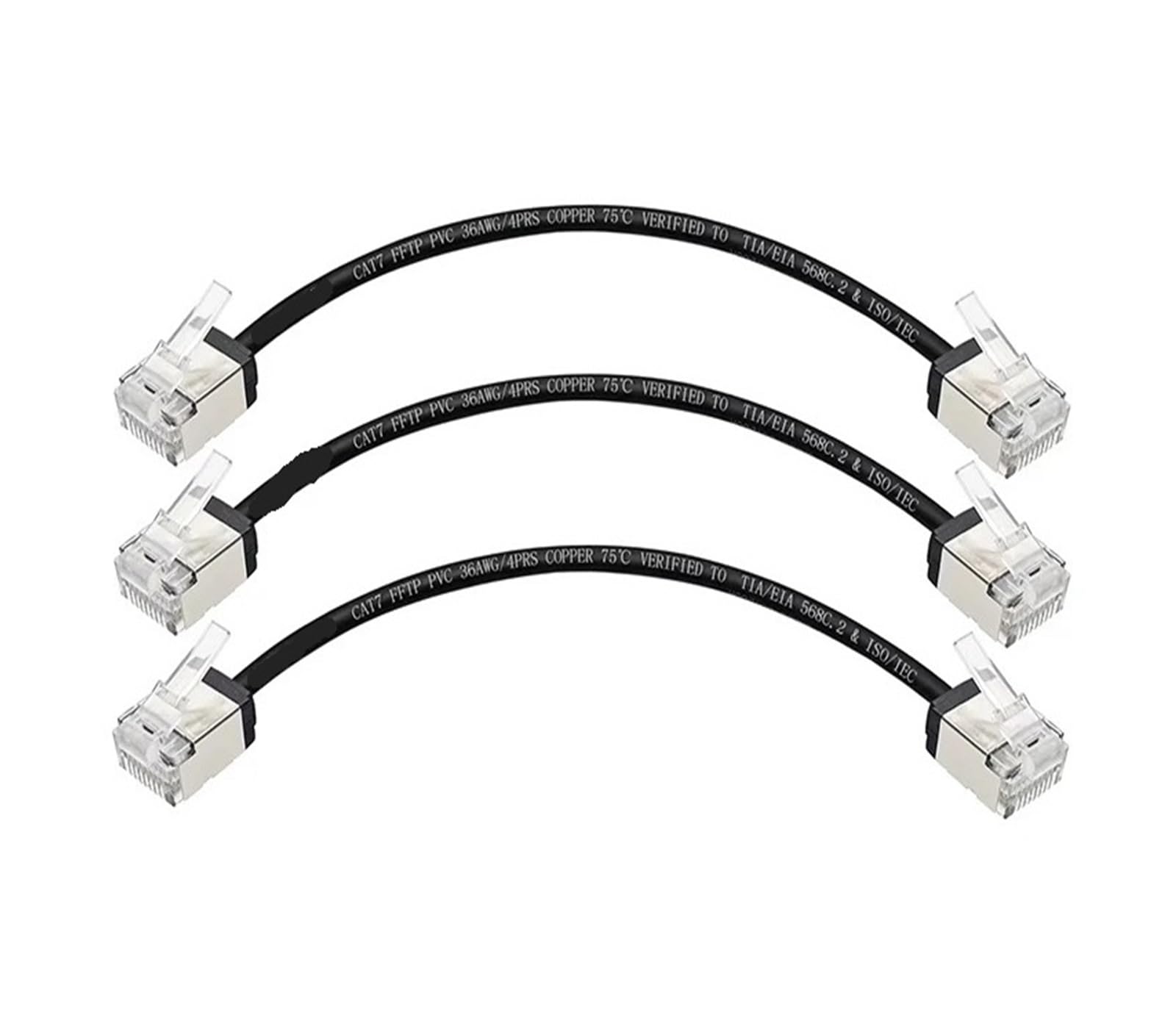 câble Ethernet, Cat7 mince LAN 4,0 mm SSTP RJ45 10 Gbit/s 600 MHz ,1-1,5 m