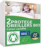 ✅ Protectores de almohada de algodón orgánico con certificación GOTS – Nuestras fundas de almohada de algodón orgánico están tejidas con fibras largas de alta calidad, cultivadas de forma natural y sin productos químicos ni membrana de poliuretano, cosa que proporciona a estas fundas de almohada una transpirabilidad, suavidad y comodidad extremas.