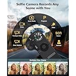 Digital Camera, 6X Optical Zoom & WiFi, 5K 30FPS 64MP Vlogging Camera, Rear and Front Cameras for Photography and Video, Autofocus & Anti-Shake, Travel Selfie for YouTube with Flash Dial 64GB Card - Image 5