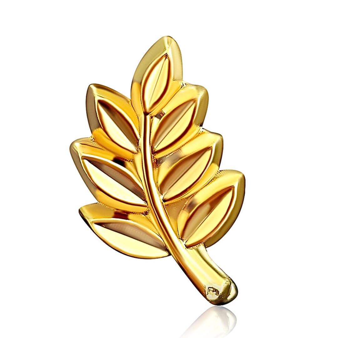 Acacia Freemasonry Pin | Gold Acacia Branch Pins | 10 mm Jewel Freemason Symbol