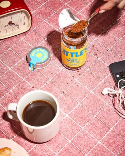 Little’s Café Instantáneo Saborizado The Sweet Set – Doble Chocolate, Caramelo Cremoso, Vainilla Francesa – Sin Azúcar Añadida, Café Instantáneo Liofilizado, 3 frascos de 1.76 oz, Total 42 porciones miniatura 4