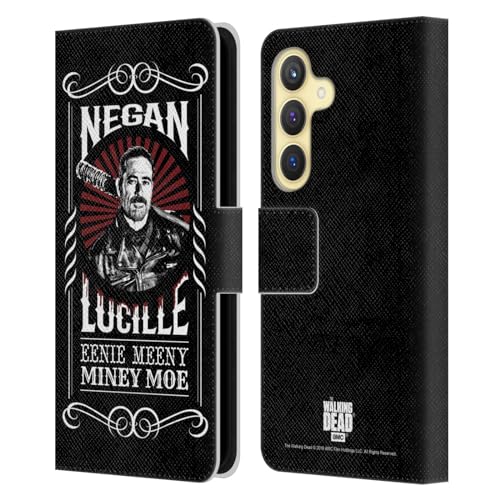 Funda para Samsung Galaxy S24 5G de Negan ideal para ver series con soporte integrado de cuero