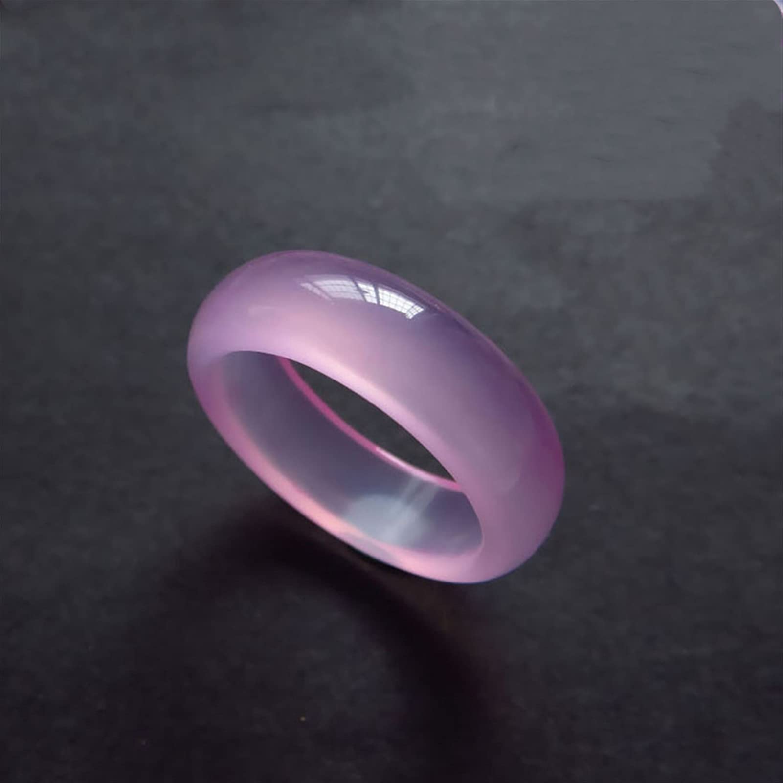 YZDKJ Natural Chalcedony Hand-carved Jade Ring Fashion Jewelry Jade Jade Rings In Lovers (Gem Color : 5, Ring Size : 16)