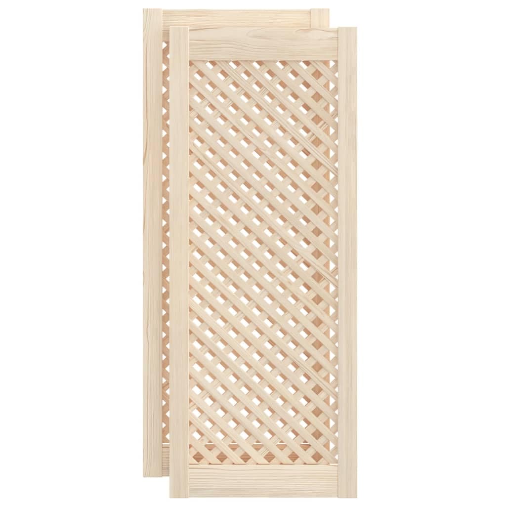 Genérico Puertas de Armario Entramado 2 uds Madera Pino 39,5x99 cm,Bricolaje,Accesorios de Bricolaje,Ferretería para armarios,Puertas de armarios,Marrón,3.83 kg,372796