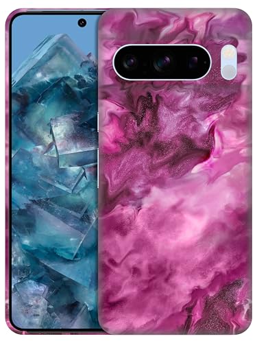 Coque Pixel 8 Pro GlamCase rigide en marbre rose chic