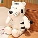 LTLGHY Brinquedo De Peluche De Tiger, Lindo Animal De Peluche Suave Vida Real Tigre Boneca Presente De Aniversário para Crianças Decoração De Quarto Soft Stuffed Toy Pillow,Blanco,50cm