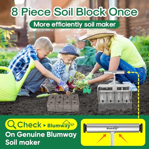 BlumWay Soil Blocker, 8 Cell 2 inch Soil Block Maker for Seed Starting by BlumWay - Image 5