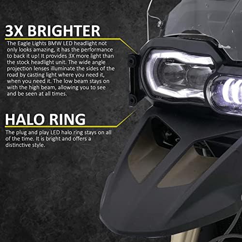 Eagle Lights LED Headlight Kit with Halo Ring for 2006-2012 R1200GS