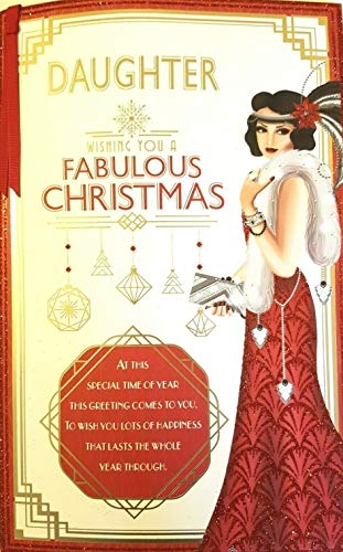 Art Deco - Daughter - 8 Page - Extra Large Christmas Card