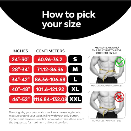 Image of Aurion by 10Club Premium Genuine Leather Weight Lifting Belt-Small | HeavyDuty Powerlifting Belt | Body Fitness And Gym Back Support Weightlifting Belt | Unisex | Adjustable Buckle | Full Black