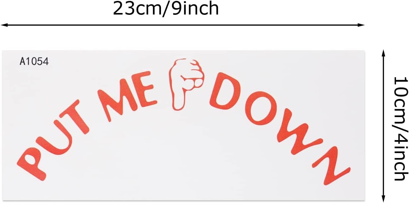 4PCS Funny Toilet Lid Decal Put Me Down Toilet Seat Stickers Creative Reminder Decoration for Home Bathroom, 4 Colors