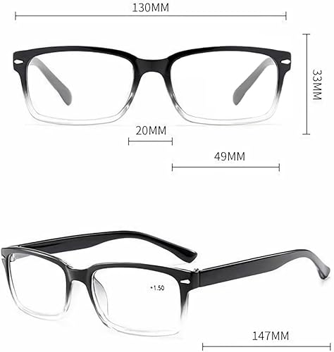 Miniatura 4 de CVVTSPE Paquete de 3 lentes de lectura con bloqueo de luz azul, lentes de lectura multicolor para mujeres y hombres, anteojos con filtro