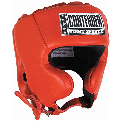 Contender Fight Sports Competition Boxing Headgear With Cheeks Black, Large #TOP2