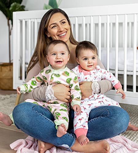 Image of Burt's Bees Baby unisex-baby Sleep & Play, Organic One-piece Romper-jumpsuit Pj, Zip Front Footed Pajama