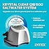 INTEX Krystal Clear Saltwater Pool Chlorine System for Above Ground Pools up to 7,000 Gallons, Pool Cleaner with Automatic Timer and Self Cleaning