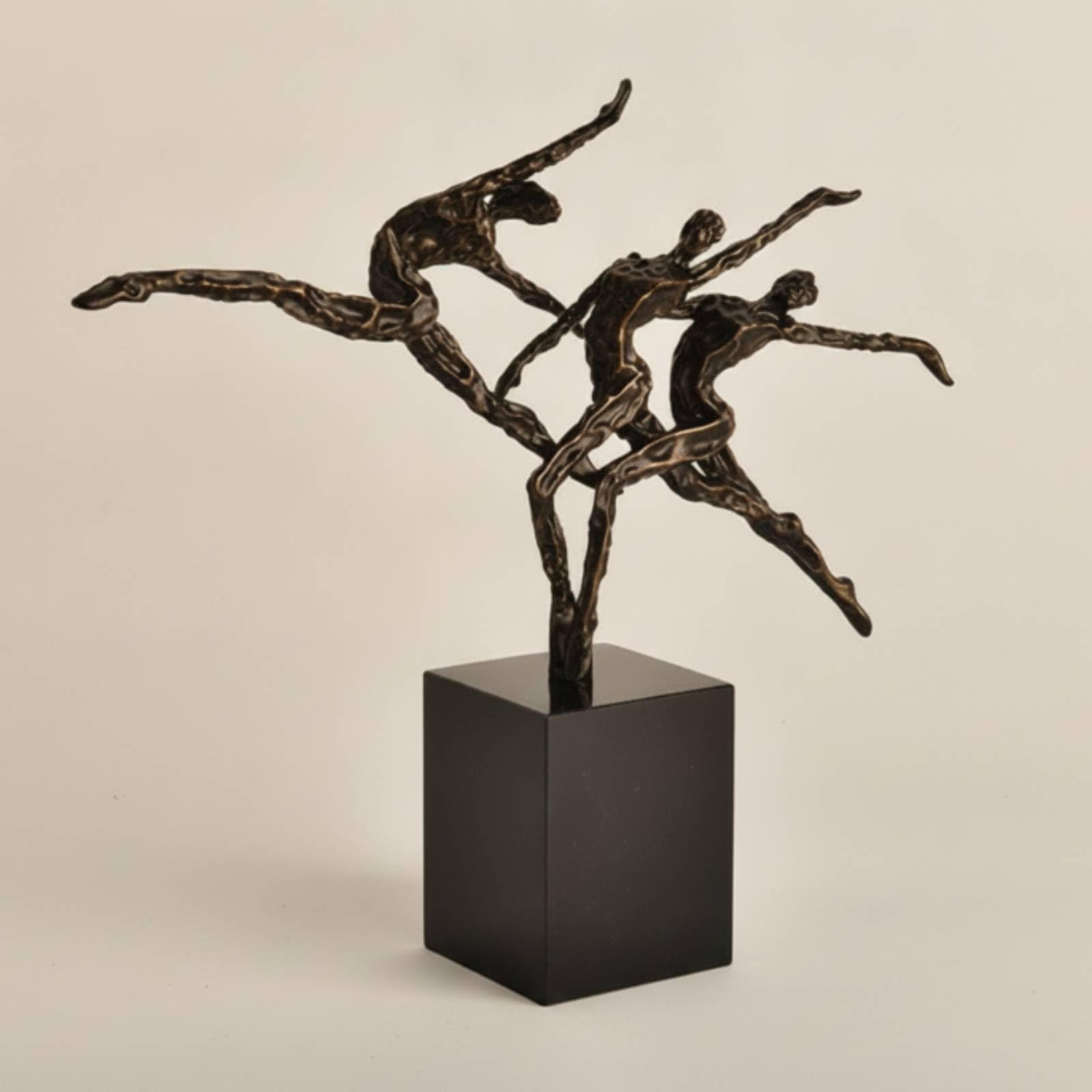 F Fityle Estatua de Figura Geométrica Figura Artística Moderna Escultura Adorno Decorativo Estatua Geométrica en Aleación con Base de Mármol Adecuada para