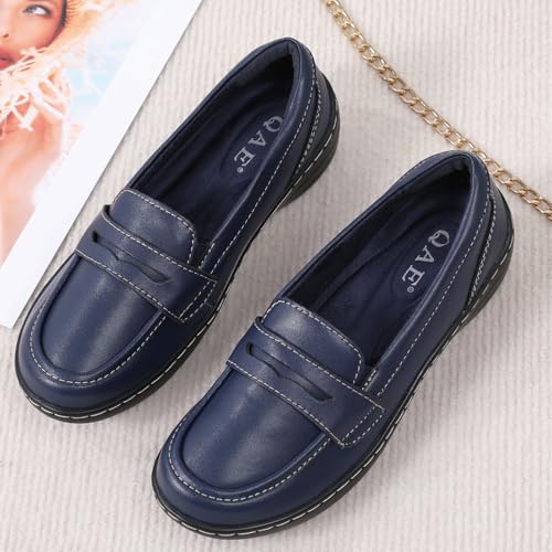 Image of QAE Loafers for Women Comfort Orthopedic Slip On Penny Loafers Women's Flat Shoes for Casual Walking Dress Work Business