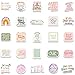 Pink Inspirational Stickers, Preppy Motivational Stickers, 50Pcs Aesthetic Encouragement Stickers for Students Teachers, Dovipta Vinyl Waterproof Stickers for Water Bottle, Laptop, Scrapbook, Journal