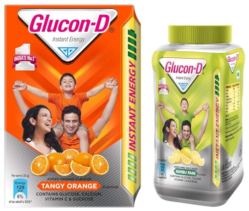 Image of Glucon-D Instant Energy Health Drink Tangy Orange - 450Gm Refill & Glucon-D Instant Energy Health Drink Nimbu Pani - 400gm Jar