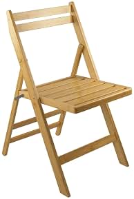 Orion91 - Silla de Comedor Plegable, Madera de Bambú, Salón, Cocina, Diseño Portátil, Estilo Moderno, Dimensiones 42.5x47.5x79cm (Largo x Ancho x Alto), Carga Máx. 90kg, Variedad de Colores