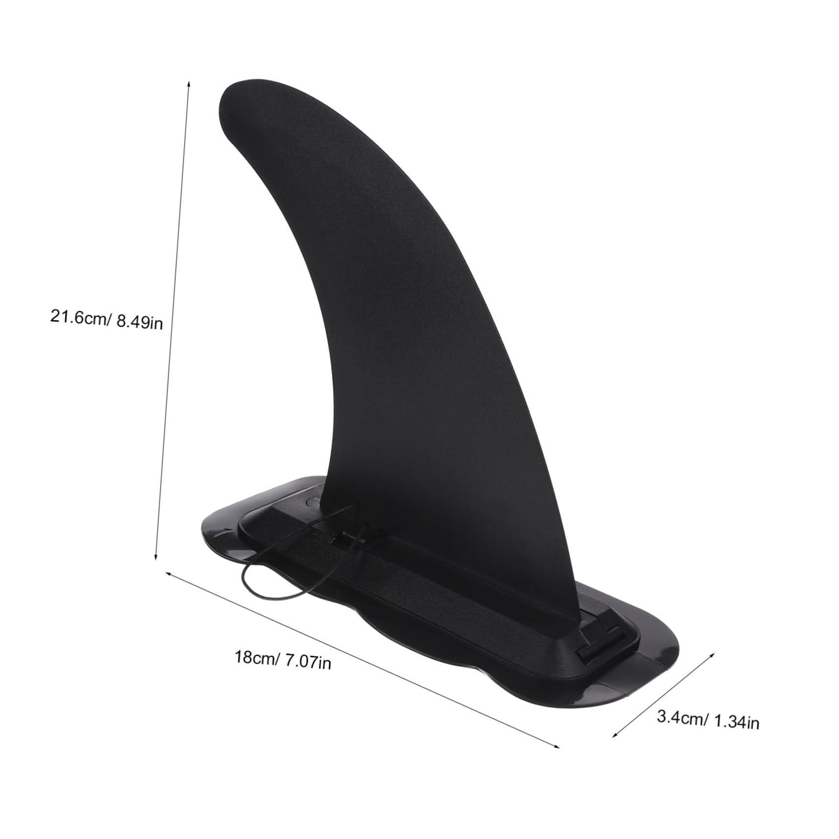 Set 3 Pz Pinna di Tracciamento per Kayak e Paddleboard in PVC Nero, Facile da Installare Tenuta per Vacanze Estive e Pagaiare su Acque Piane