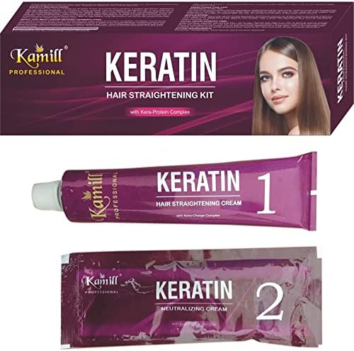 - Kamill Professional Keratin Hair Straightening Kit ( Hair Straightening Cream And Neutralizing Cream ) 165 g