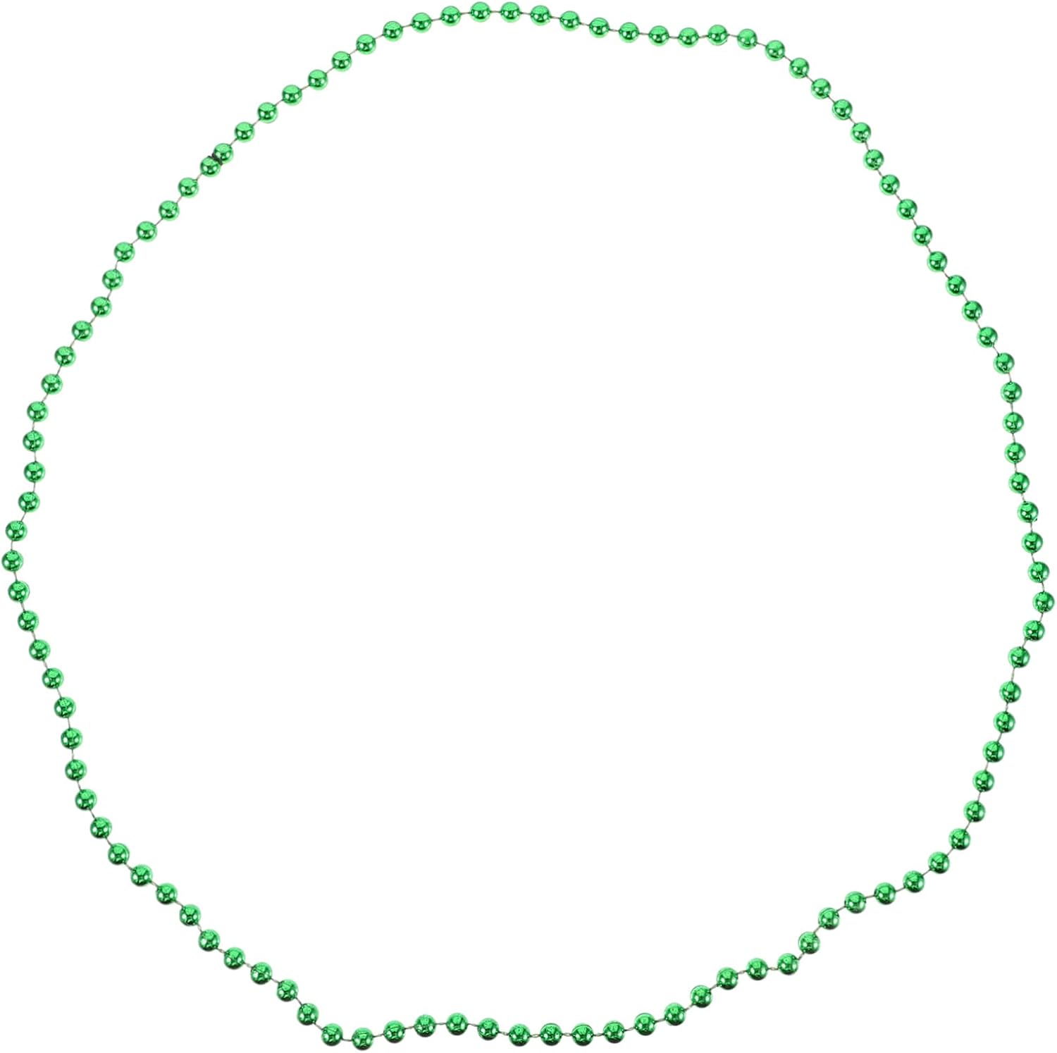 Yellow Mardi Gras Beads Festive Necklace Plastic Beaded Chain