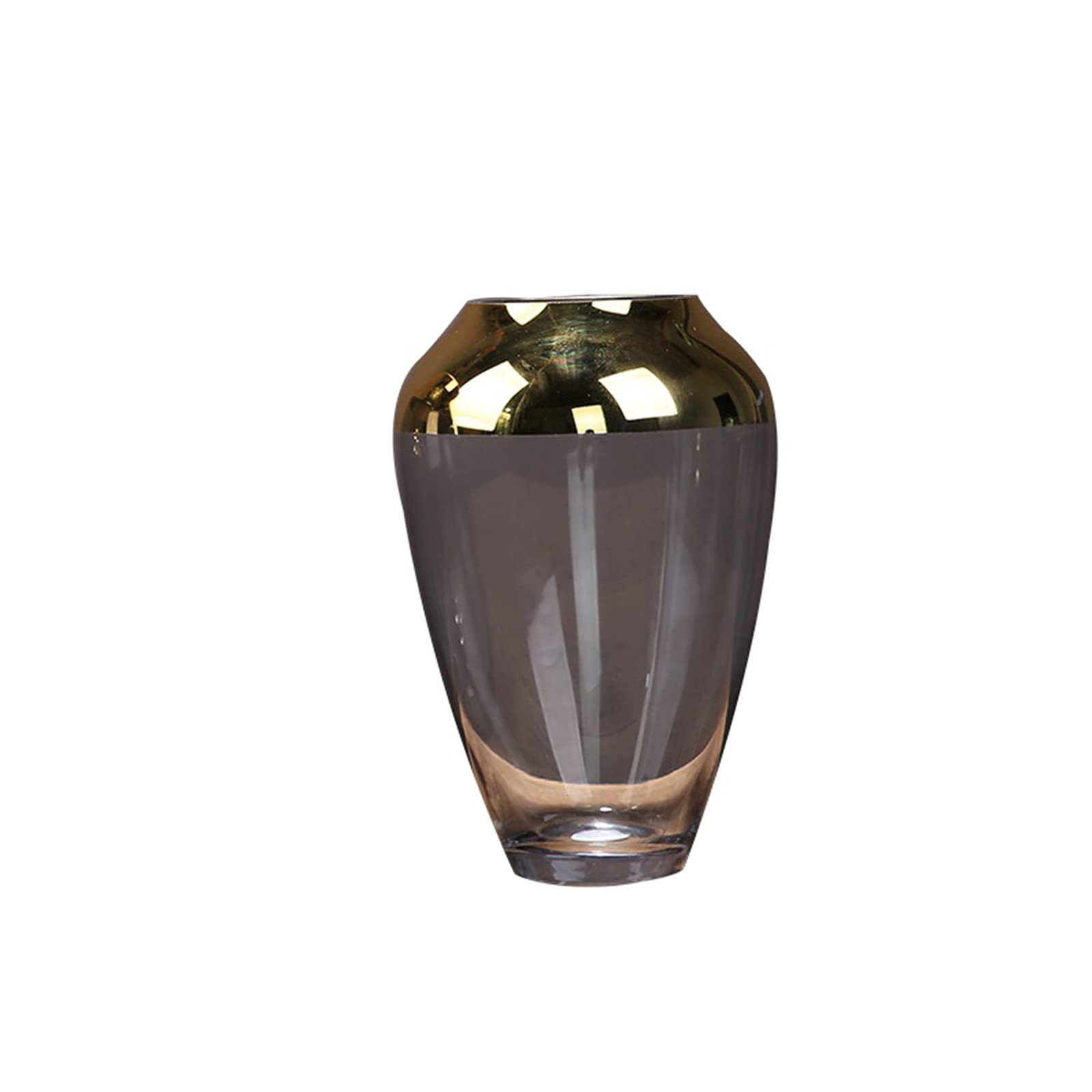 asdchZen Glass Decorative Vase, Multifunction Vase For Flowers Home Flower Vase Indoor Table Vase,12 * 19.5CM