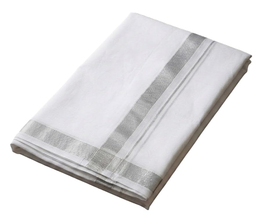 Traditional South Indian Dhoti Kerala Double Mundu 4 meters-picture-15
