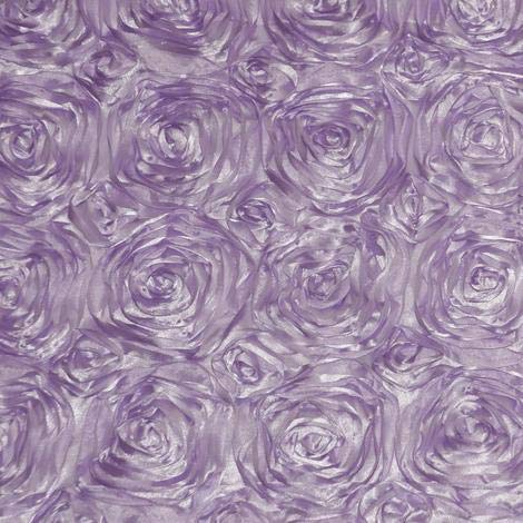 Smart Fabrics Lavender Rosette Satin Fabric - Sold by The Yard