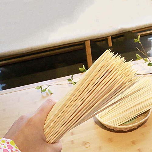 FLYPARTY 200Pcs Bamboo Skewers - 3mm Thick 12 Inch Premium Natural BBQ Bamboo S'Mores Skewers Marshmallow Roasting Sticks,Perfect for Hot Dog Kebab Sausage Camping Party Craft Projects (12 inch) - Thumbnail 4
