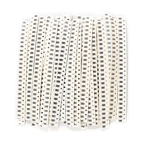 AEDIKO 1500pcs 1206 Resistors Kit 1206 SMD Capacitor 1206 Chip Resistor Assortment Kit 1% 1/4W 0.25W 60 Values 0 ohm-10M ohm Resistors Cover