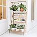 3-poziomowa Bambusowa Drabina Półka Na Rośliny, Zewnętrzna Półka Na Doniczki, Wisząca Składana Półka Na Doniczki, Wieszak Na Ubrania Wielofunkcyjna Półka Narożna Do Dekoracji Wnętrz Na Zewnątrz