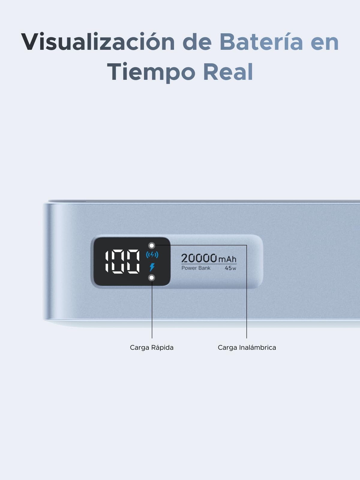 UGREEN Magflow Qi2 25W Power Bank Inalámbrico 20000mAh Cable USB C PD 45W | Batería Externa Magsafe Carga Rápida Magnético con Pntalla Digital Compatible con iPhone 17 16 15 14 13 12 Air Plus Pro Max