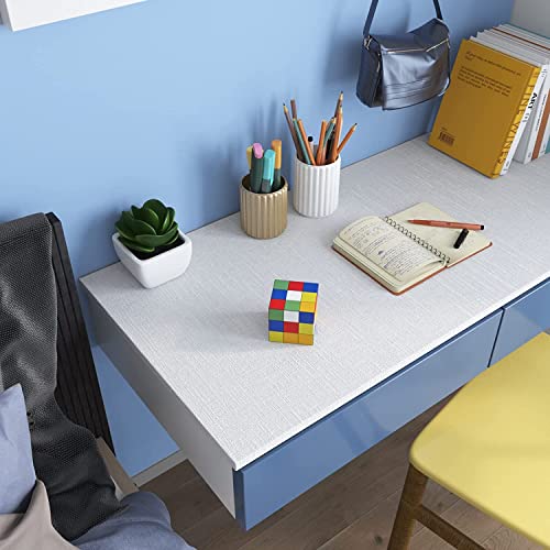 Funstick Grasscloth Peel And Stick Wallpaper Pearl White Grass Cloth Fabric Wall Paper Self Adhesive Fabric Contact Paper For Cabinets White Wallpaper Stick And Peel For Walls Removable 15.8"X78.8" #TOP2