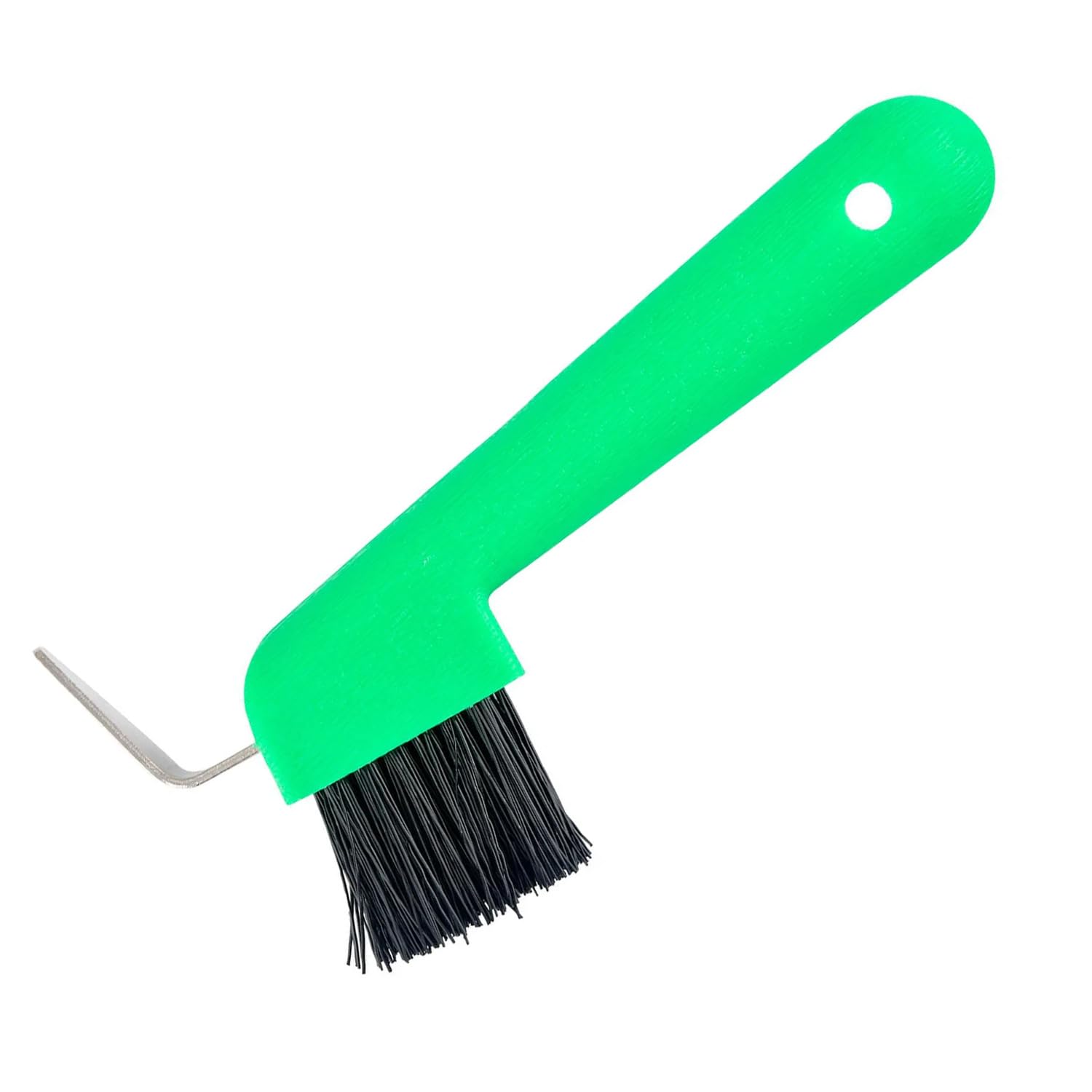 Jeffers Equine Hoof Pick & Brush, Green – Horse Hoof Cleaning Tool for Grooming, Farrier, Equestrian Care – Durable Hoof Pick with Stiff Bristles – 4 inch Easy Grip Handle - image 2