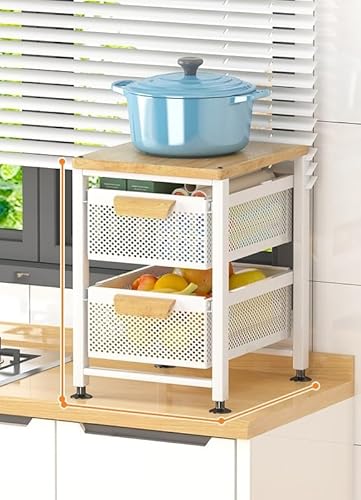 Amecke キッチンラック キッチンワゴン 3/4/5/6段 引き出し式 キャスター付き スチールラック 組立不要 調味料/小物収納 台所収納 幅30*奥行き39.5*高さ46-106cm 大容量 引き出し式収納ラック 家庭用 野菜 雑貨 本 おもちゃ