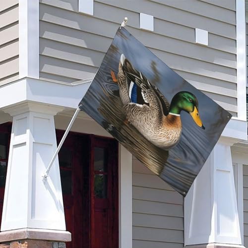 Drapeau canard colvert robuste en polyester durable avec œillets de fixation stables - 5