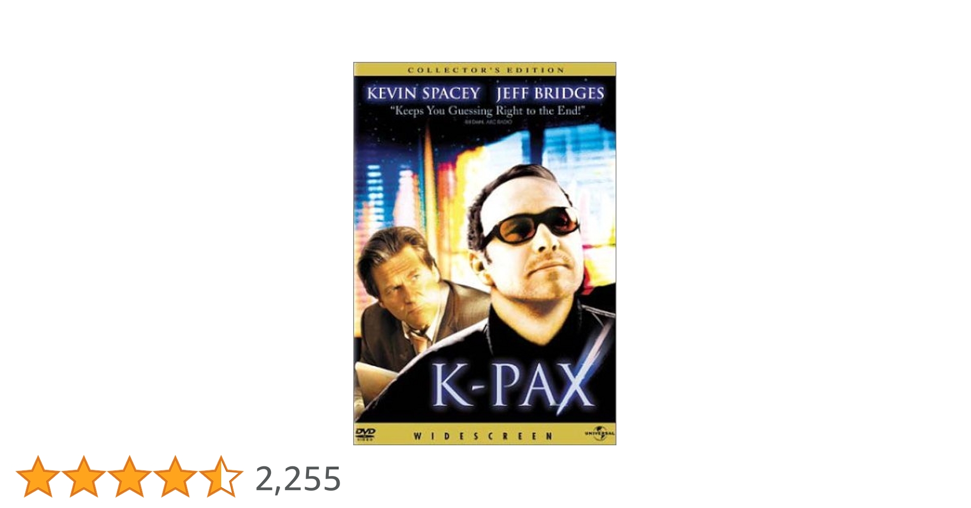 Amazon.co.jp: K-PAX 光の旅人 [DVD] : ケビン・スペイシー