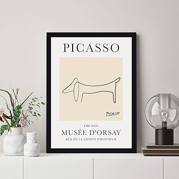 Amazon.co.jp: ヴィンテージ ピカソ 犬 猫 鳥 馬 キャンバス