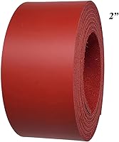 Vista 4 de Tiras de piel rojas, de 2,4 a 0.110 in de ancho, correas de piel Latigo de hasta 96 pulgadas de largo – 6-7 oz (0.094 – 0.110 in) de Pitka Leather